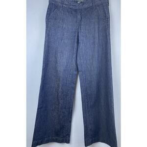 Banana Republic Sz 4 Wide Leg 99 Cotton 8” Rise India Trouser Hippie Boho